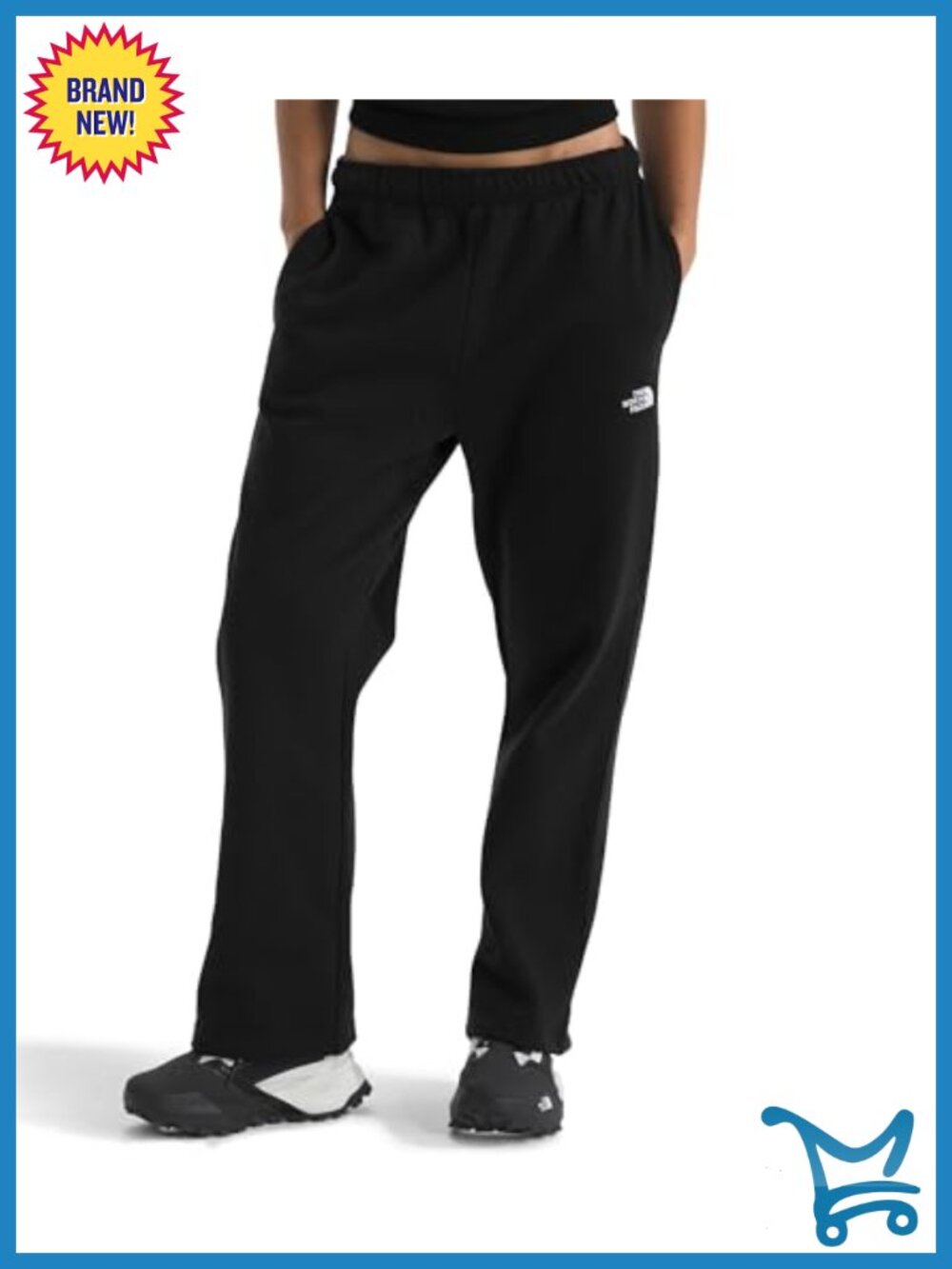 Women's Straight Leg Outdoor Pants Cotton Blend Elastic Waist